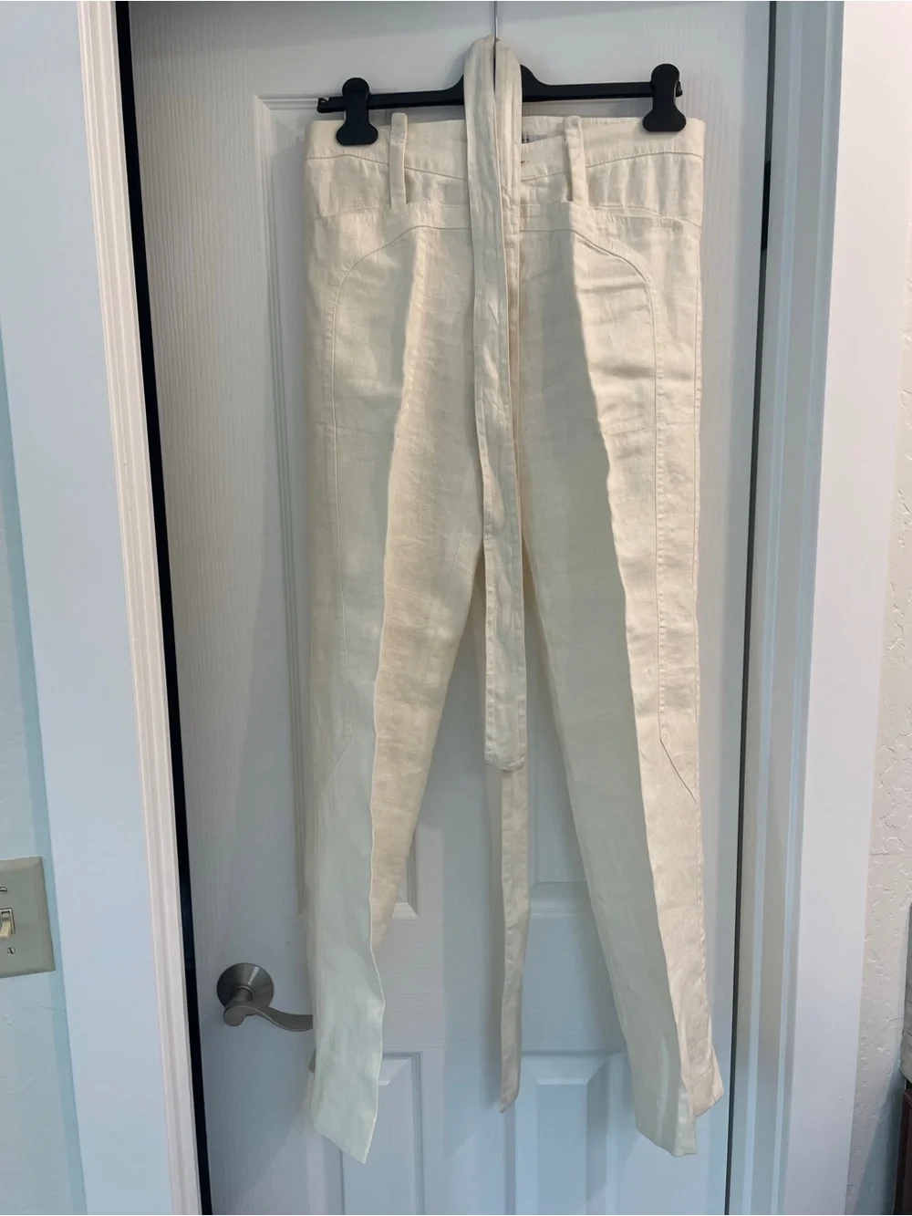 Cream Linen Trousers by Zara - size 4